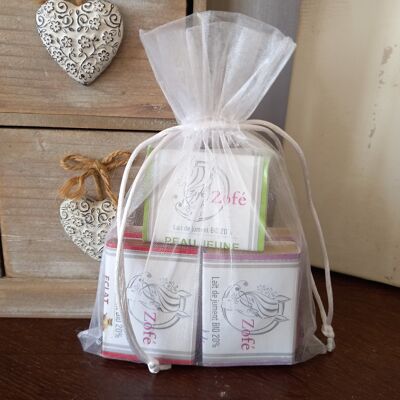 Mini savons dans sachet organza