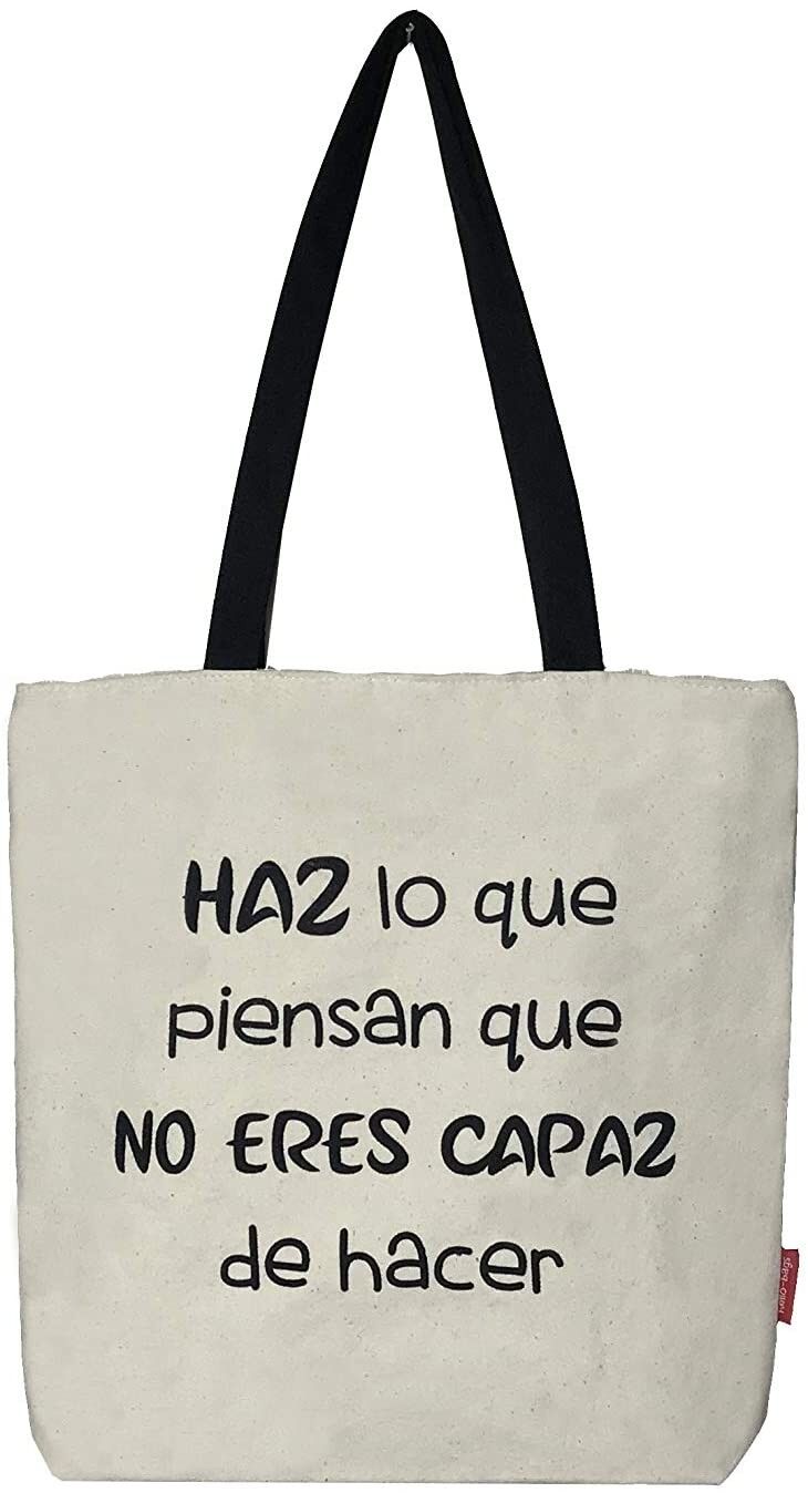 Borsa tote, 100% Cotone, modello "FAI QUELLO CHE PENSANO CHE SEI NOTABILE DA FARE" 2