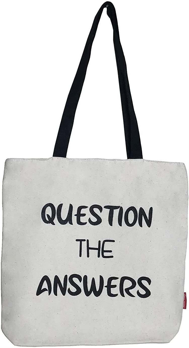 Tote bag, 100% Cotton, model "QUESTION THE ANSWERS" 2