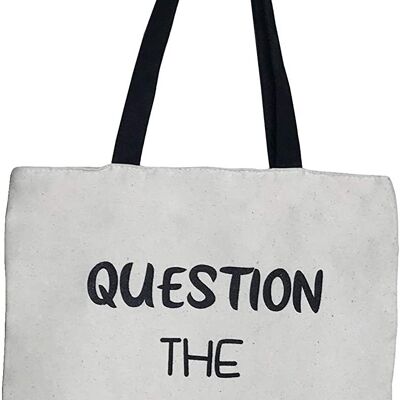 Tote bag, 100% Cotton, model "QUESTION THE ANSWERS" 2