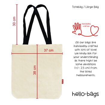 Tote bag, 100% Coton, modèle "LOOK BACK JUST TO SEE HOW MUCH YOU HAVE ADVANCED" 2 5