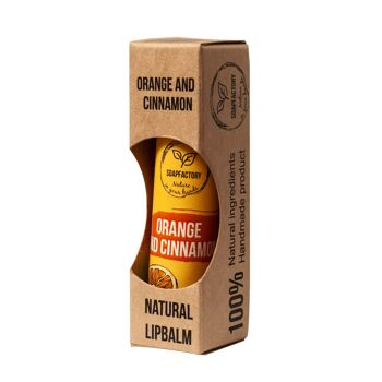 Baume à lèvres à l'orange et à la cannelle de Soapfactory 1