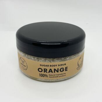 Gommage au sucre de fabrique de savon - réparateur à l'orange et au romarin 1