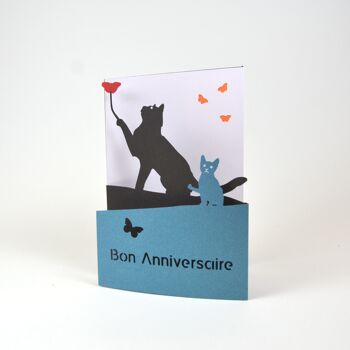 Carte chat anniversaire 3D 5
