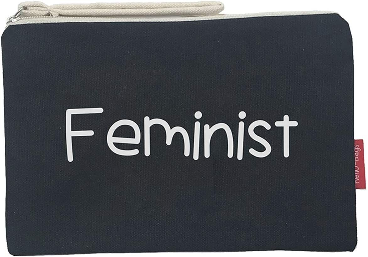 Kulturbeutel / Handtasche, 100% Baumwolle, Modell "FEMINIST"