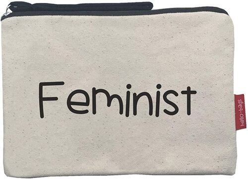 Toiletry Bag / Handbag, 100% Cotton, model "FEMINIST" 2