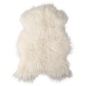 Peau de Mouton Islandais Bouclé Blanc 90-110cm