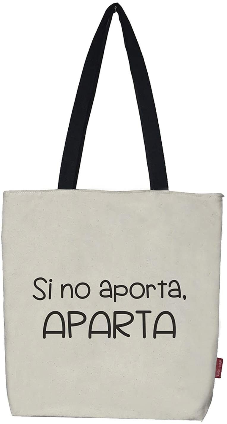Borsa tote, 100% Cotone, modello "SE NON PREVEDE, A PARTE"