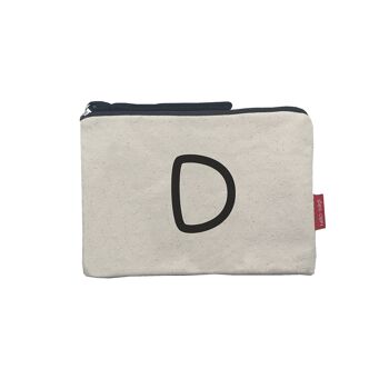 Trousse de toilette / sac à main, 100% coton, modèle "D" 1