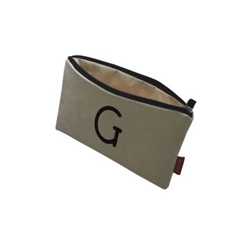 Trousse de toilette / sac à main, 100% coton, modèle "G" 2