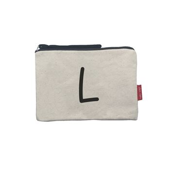 Trousse de toilette / sac à main, 100% coton, modèle "L" 1