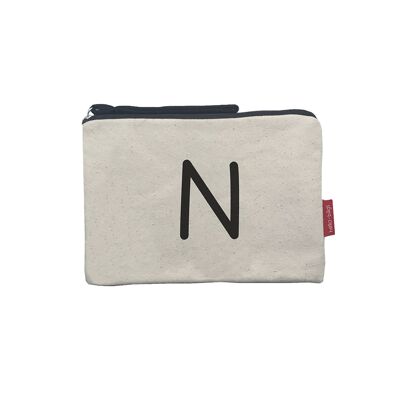 Bolso Neceser / Cartera de Mano, 100% Algodón, modelo "N"