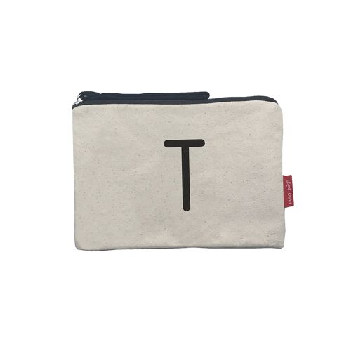 Bolso Neceser / Cartera de Mano, 100% Algodón, modelo "T"