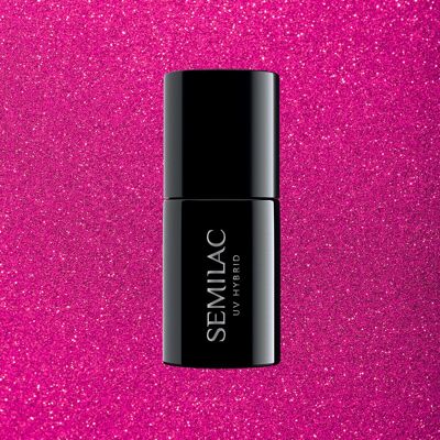 Semilac 348 Charming Ruby Glitter UV Gel Polish 7ml