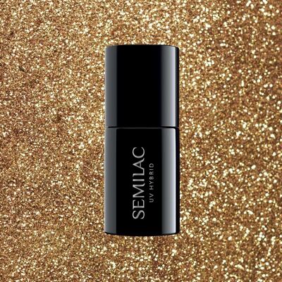 Semilac 339 Gold Glitter UV Gel Polish 7ml