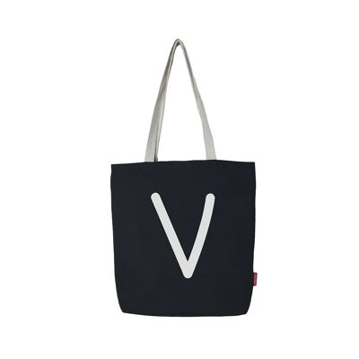 Bolso Tote, 100% Algodón, modelo "V"