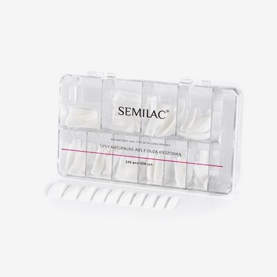 Semilac Natural Tips 120 pcs. With a Long Pocket