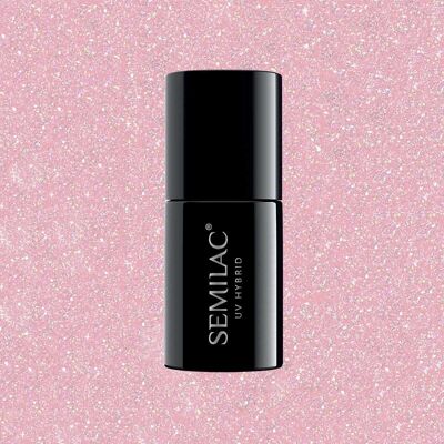 Semilac Extend Base 805 Glitter Dirty Nude Rose 5 in 1 UV Gel Polish7 ml