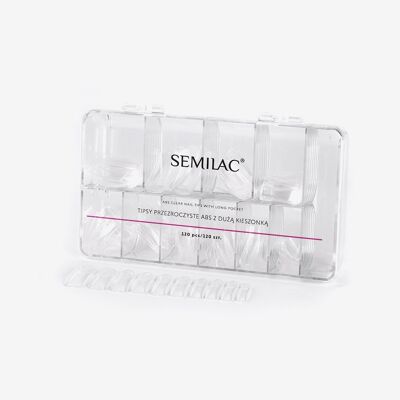 Semilac Clear Tips 120 pcs. With a Long Pocket