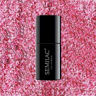 Semilac 296 Intense Pink Shimmer UV Gel Polish 7ml