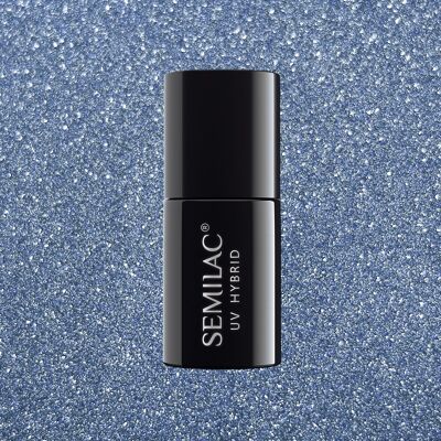 Semilac 255 Platinum Silver Blue UV Gel Polish 7ml
