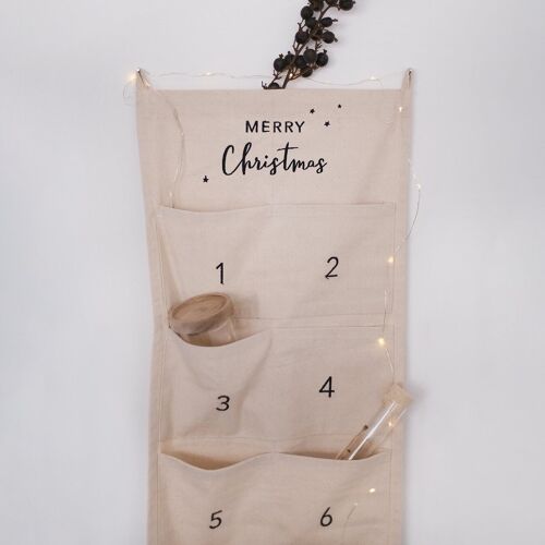Adventskalender Merry Christmas 30 cm