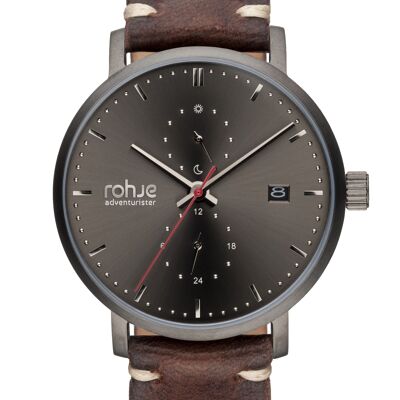 Rohje Adventurister Dark with reindeer leather strap