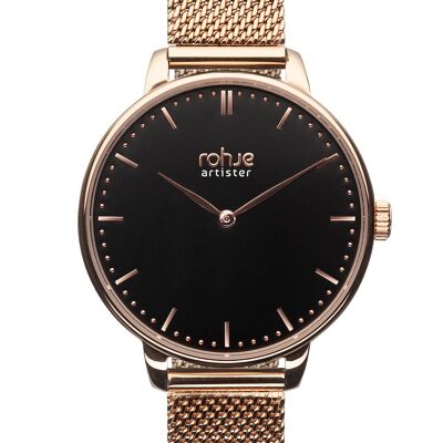 Rohje Artister Classic black with steel mesh strap
