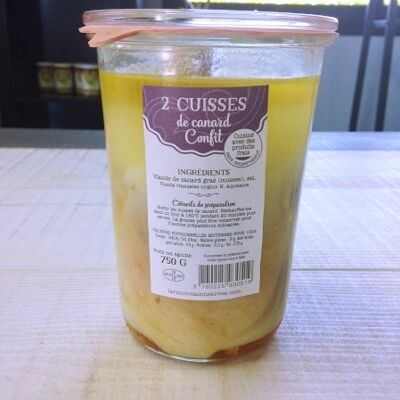 2 CONFIT DUCK LEGS, 750G JAR