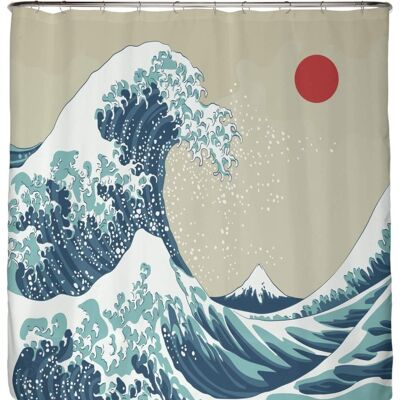 Shower curtain Japan wave 180x200 cm