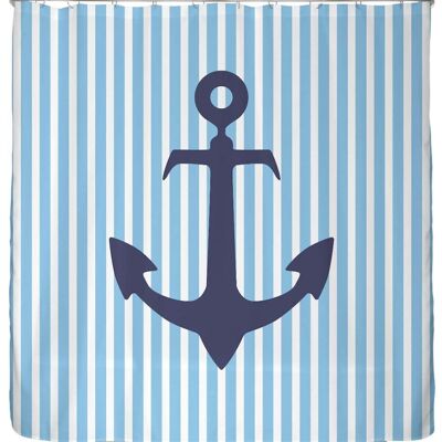 Shower curtain blue anchor 180x200 cm