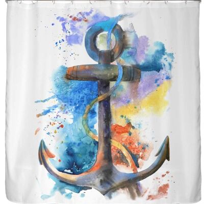 Shower curtain watercolor anchor 180x200 cm