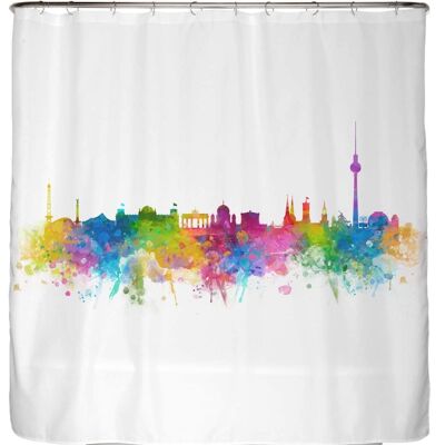 Shower curtain Skyline Berlin 180x200 cm