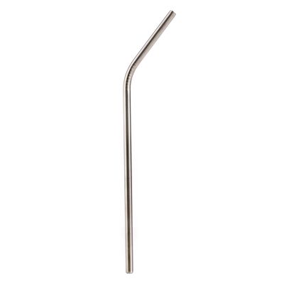 Curved stainless steel straw