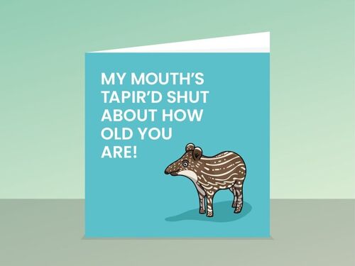 Baby Tapir Birthday Card
