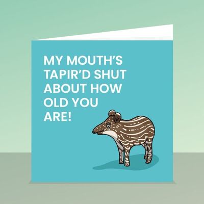Biglietto di compleanno per bambino tapiro