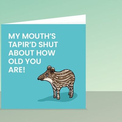 Tarjeta de cumpleaños de Baby Tapir