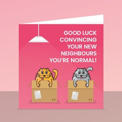 New Home Cats Card – Good Luck