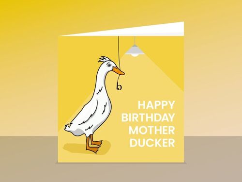 Duck Birthday Card – Indian Runner Duck