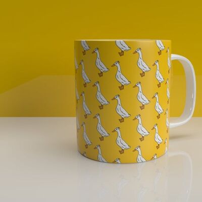 Runner Duck Pattern Mug – Yellow