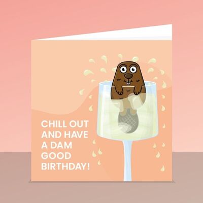 Biber Geburtstagskarte – Dam Good B-Day