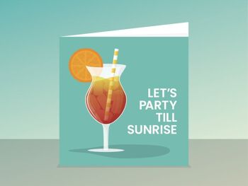 Carte d'anniversaire Tequila Sunrise