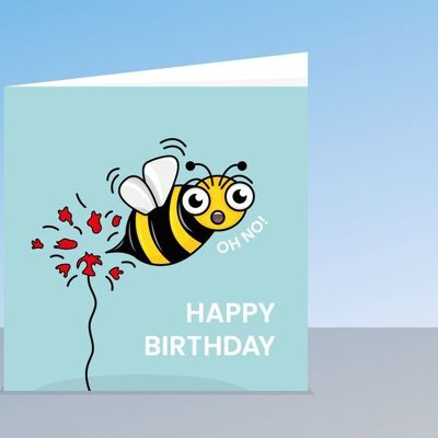 Carte d'anniversaire d'abeille