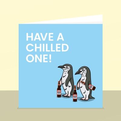 Tarjeta de cumpleaños de pingüinos