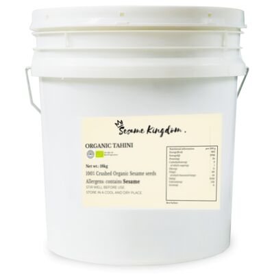 Sesame Kingdom ORGANIC stone ground Tahini- 18kg Bucket