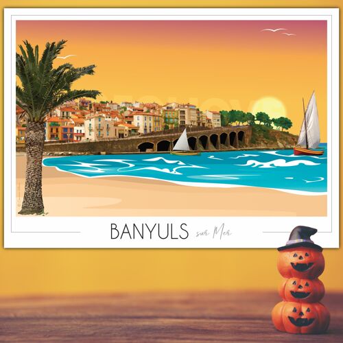 Affiche Banyuls sur mer 50x70 cm • Travel Poster