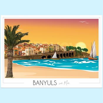 Affiche Banyuls sur mer 50x70 cm • Travel Poster 3