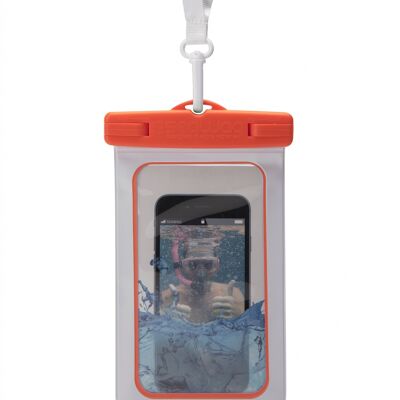 SEAWAG - waterproof mobile phone case white / orange
