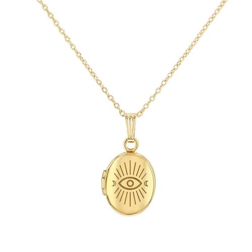 Cherished Bond - Evil Eye Locket Pendant - Gold Vermeil