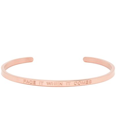 Face It When It Comes - Brazalete con cita - (Oro rosa)